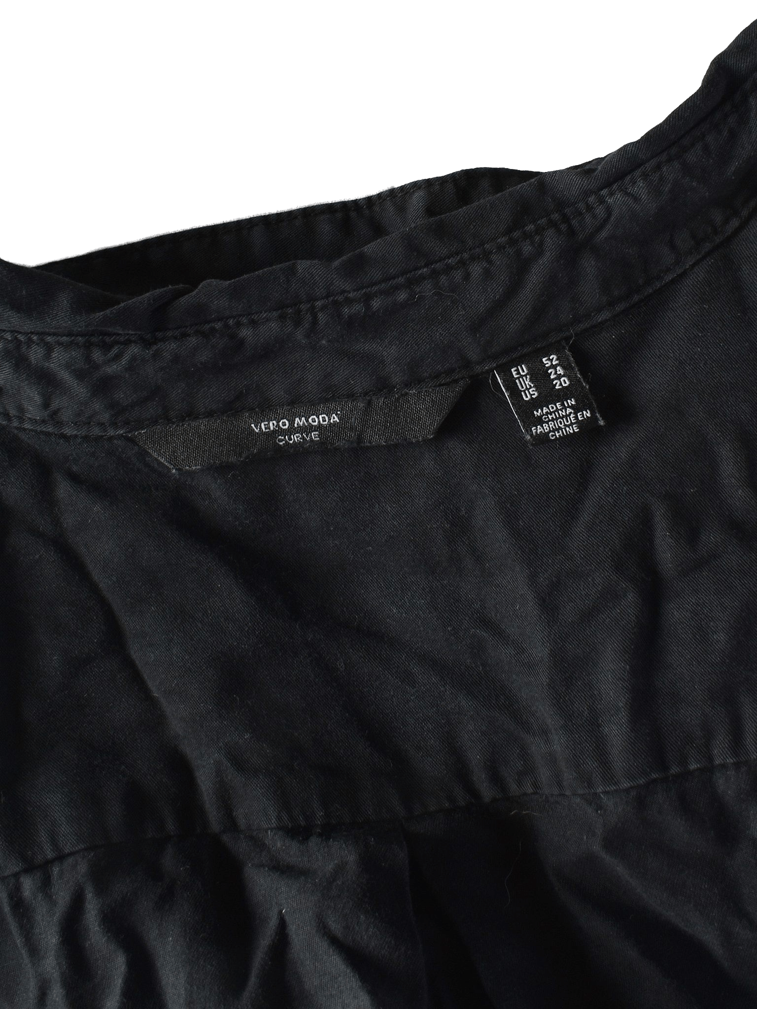 VERO MODA Skjortekjole - 52 / Sort / Kvinde - SassyLAB Secondhand