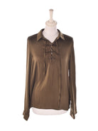 Vila Bluse - M / Grøn / Kvinde - SassyLAB Secondhand