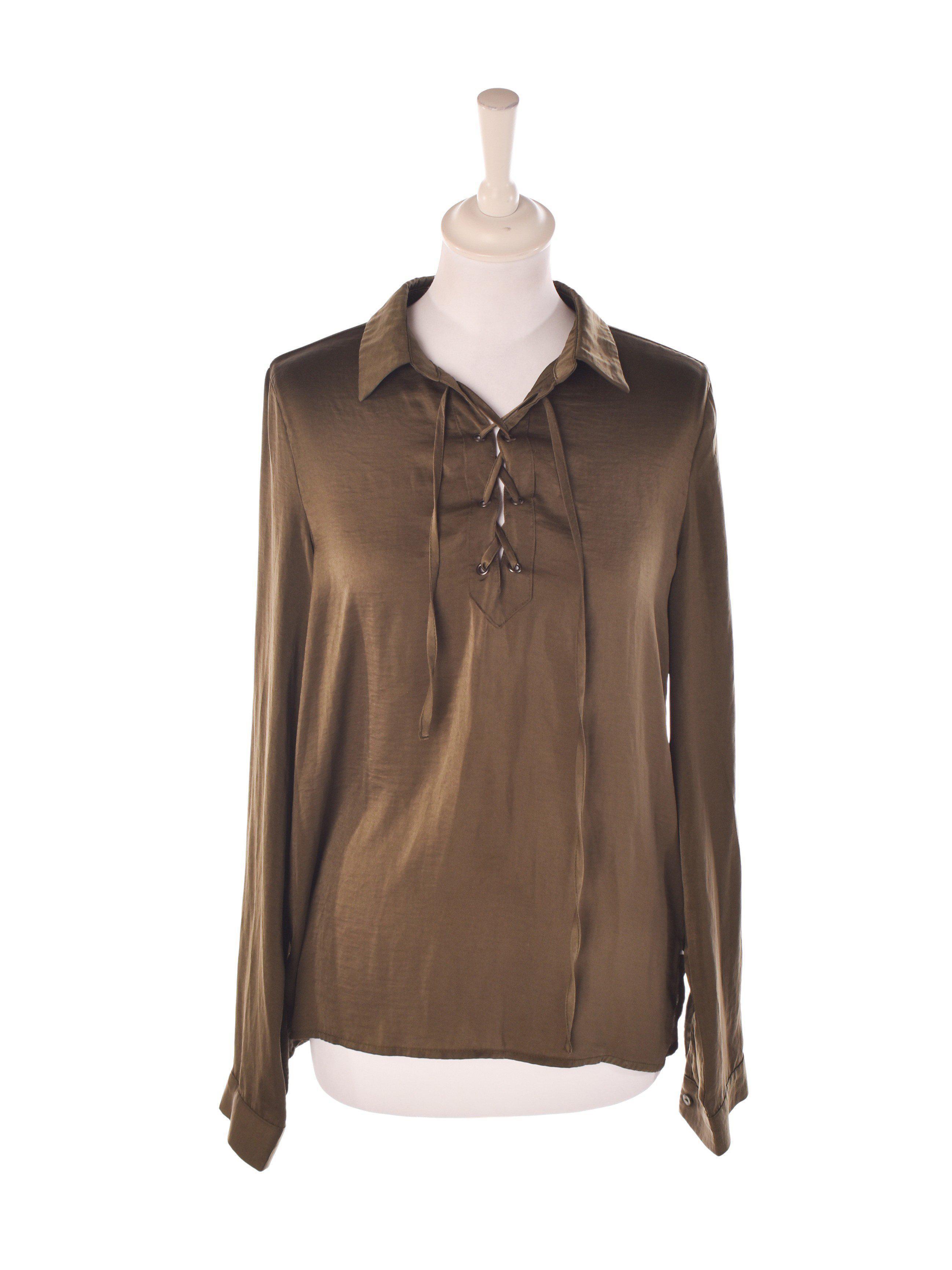Vila Bluse - M / Grøn / Kvinde - SassyLAB Secondhand