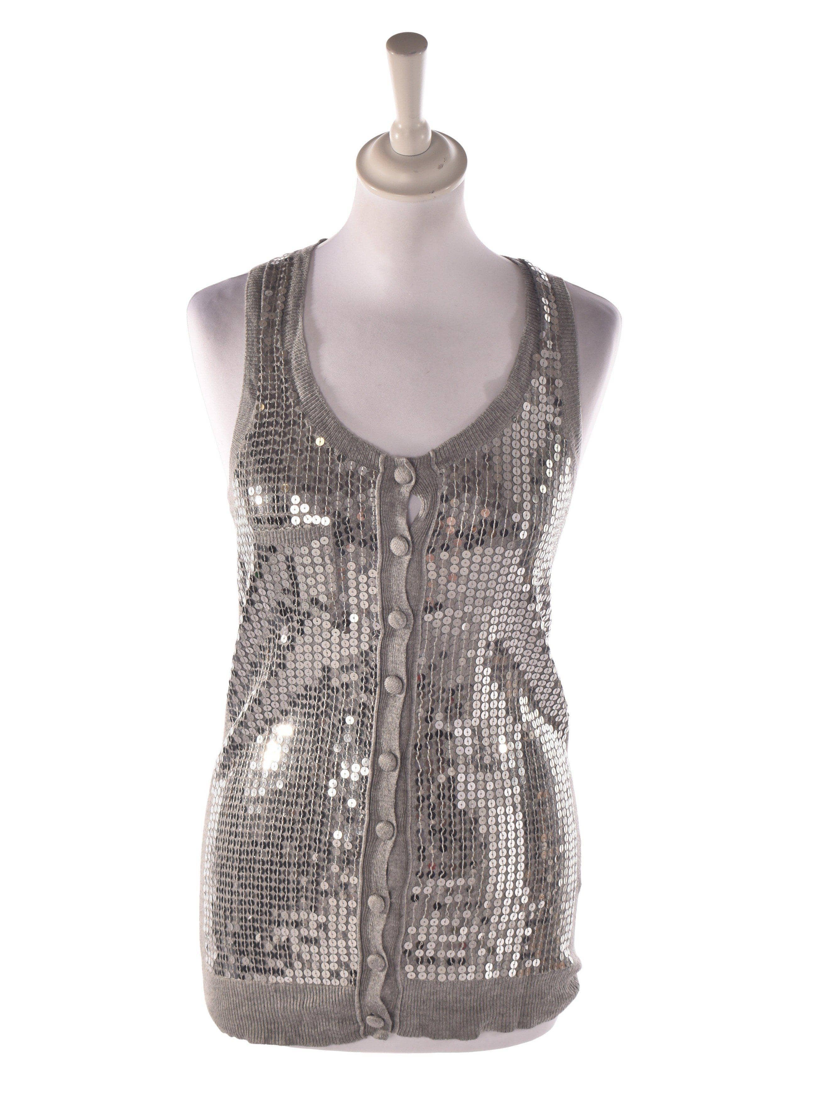 Vila Top - XS / Sølv / Kvinde - SassyLAB Secondhand