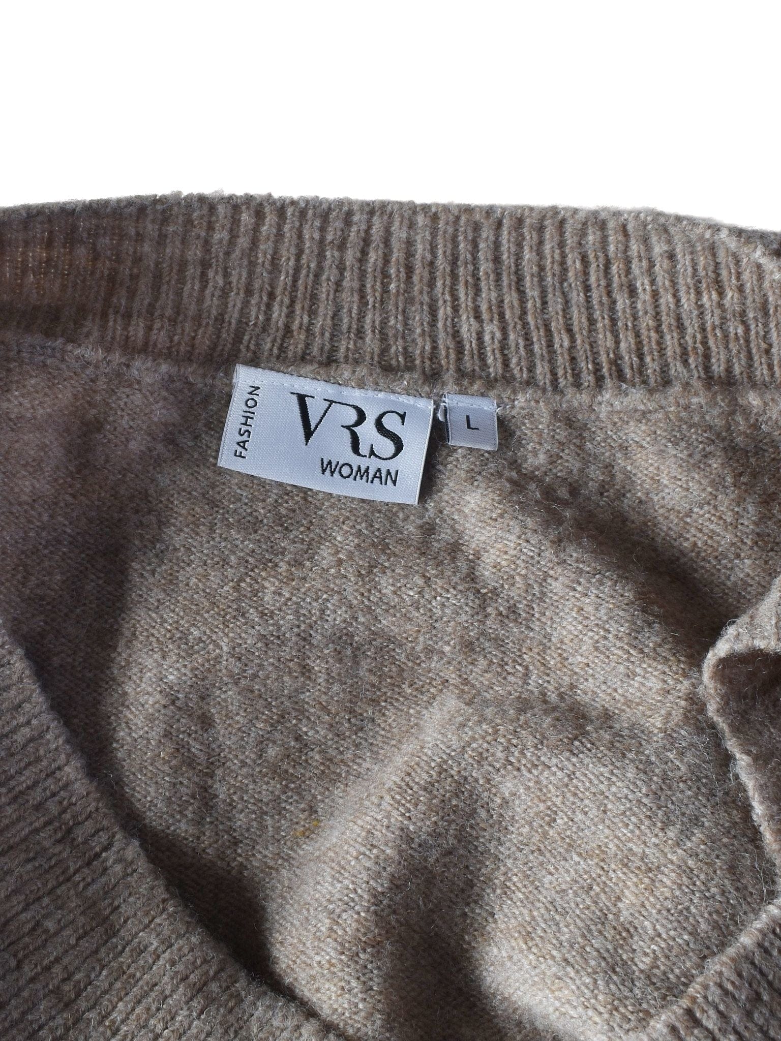 VRS Strikvest - L / Brun / Kvinde - SassyLAB Secondhand