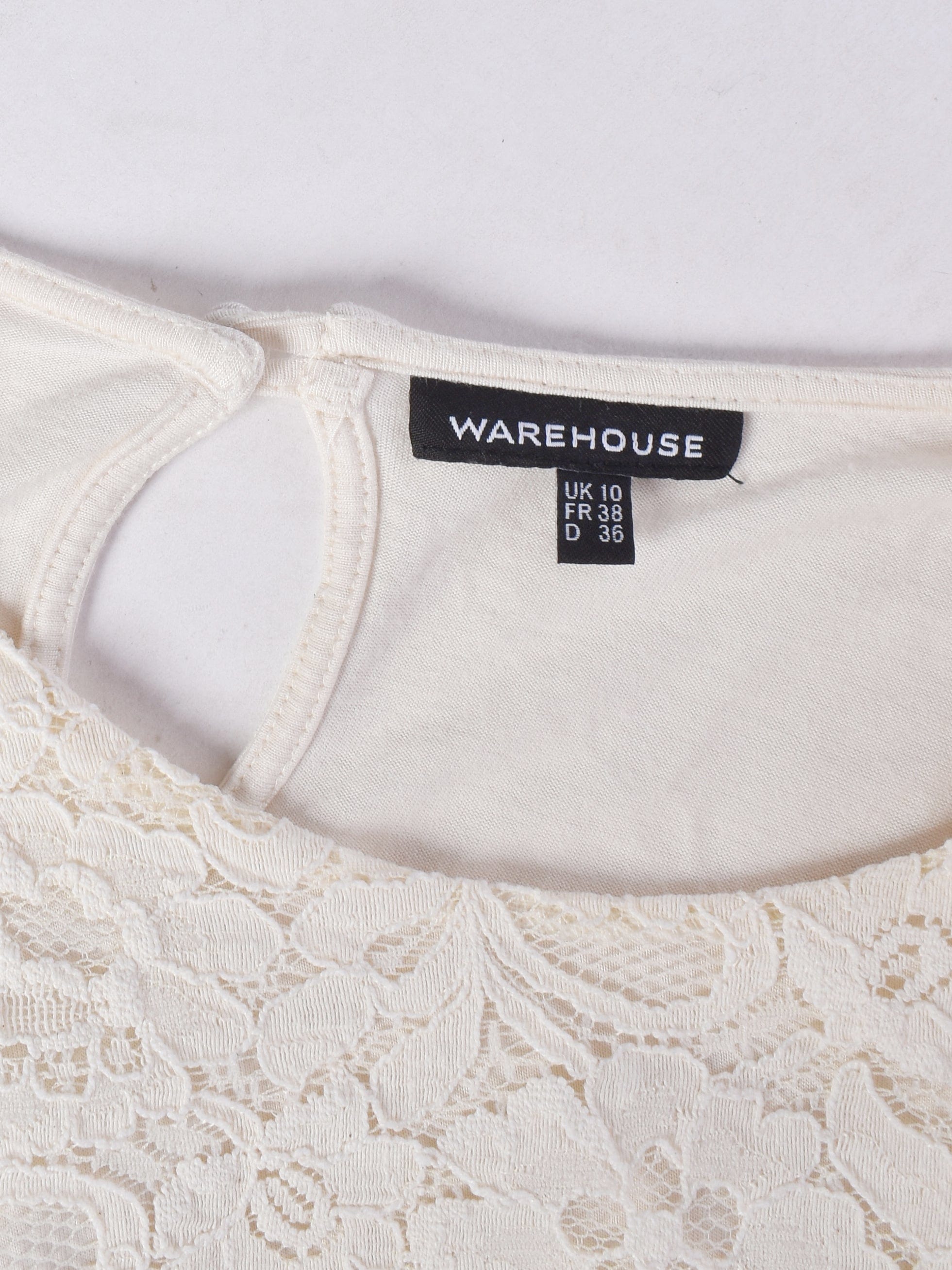Warehouse Bluse - 36 / Hvid / Kvinde - SassyLAB Secondhand