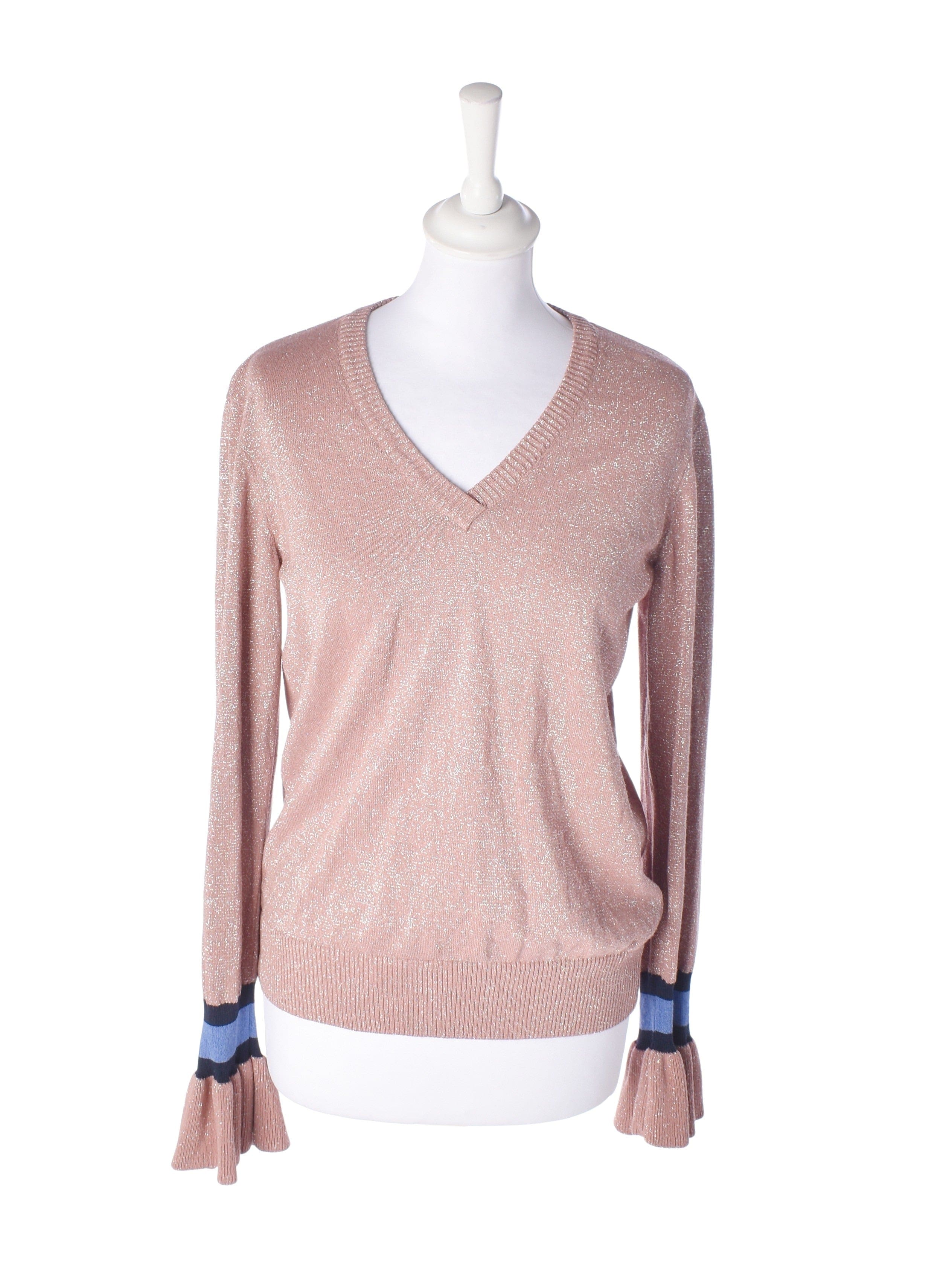 YAS Striktrøje - M / Rosa / Kvinde - SassyLAB Secondhand