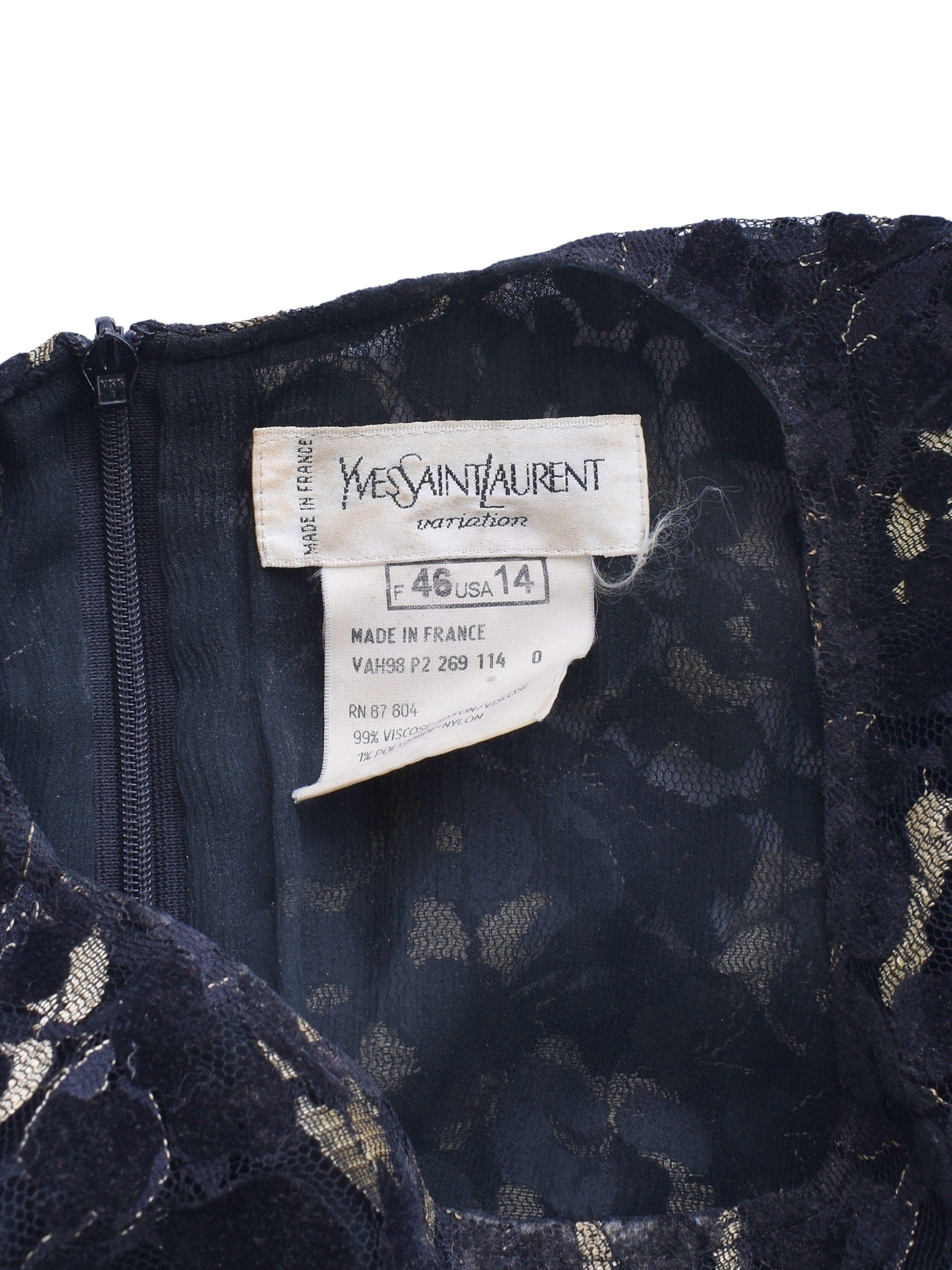 Yves Saint Laurent Kjole - 46 / Sort / Kvinde - SassyLAB Secondhand