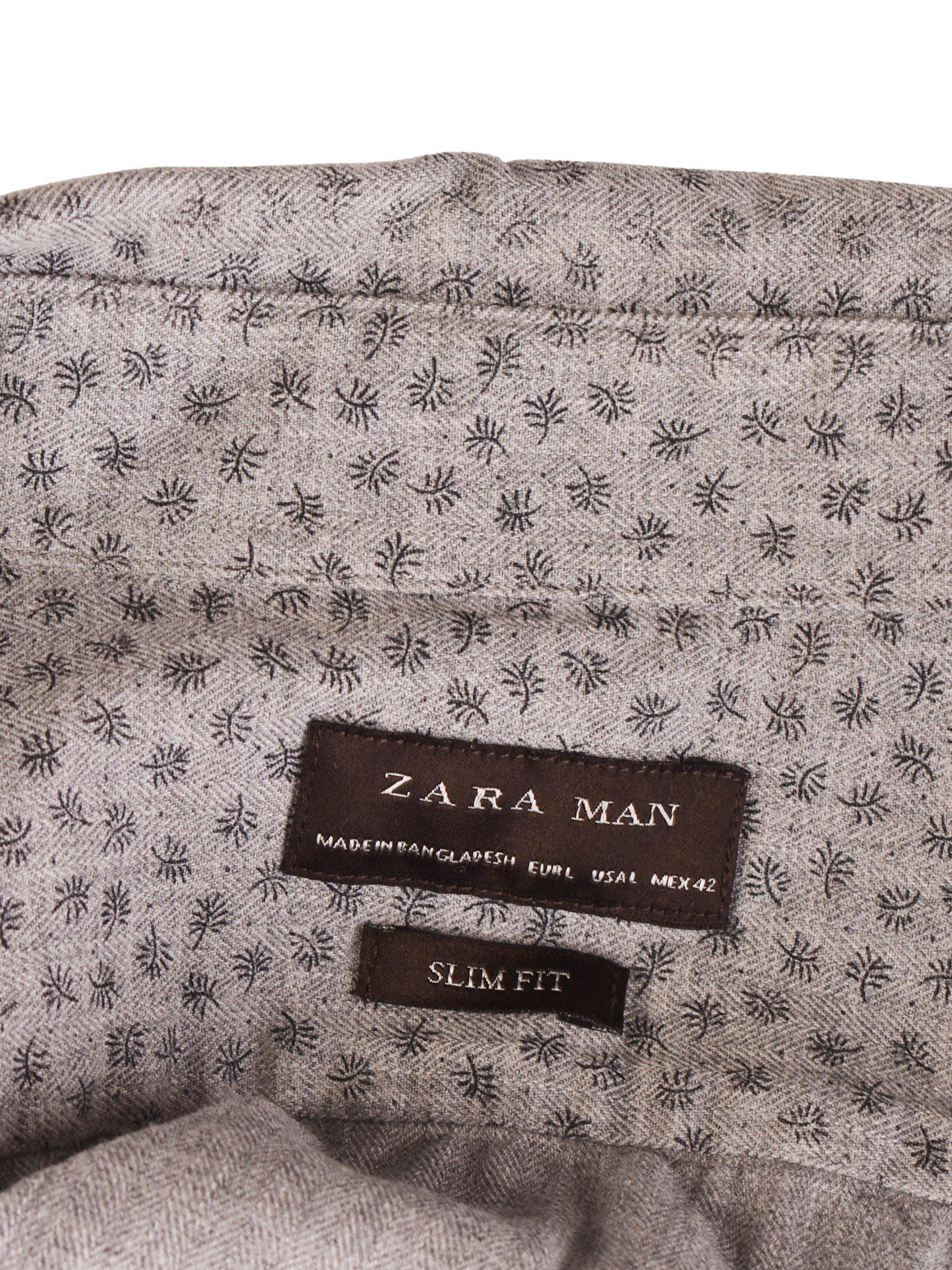 Zara Skjorte - L / Grå / Mand - SassyLAB Secondhand
