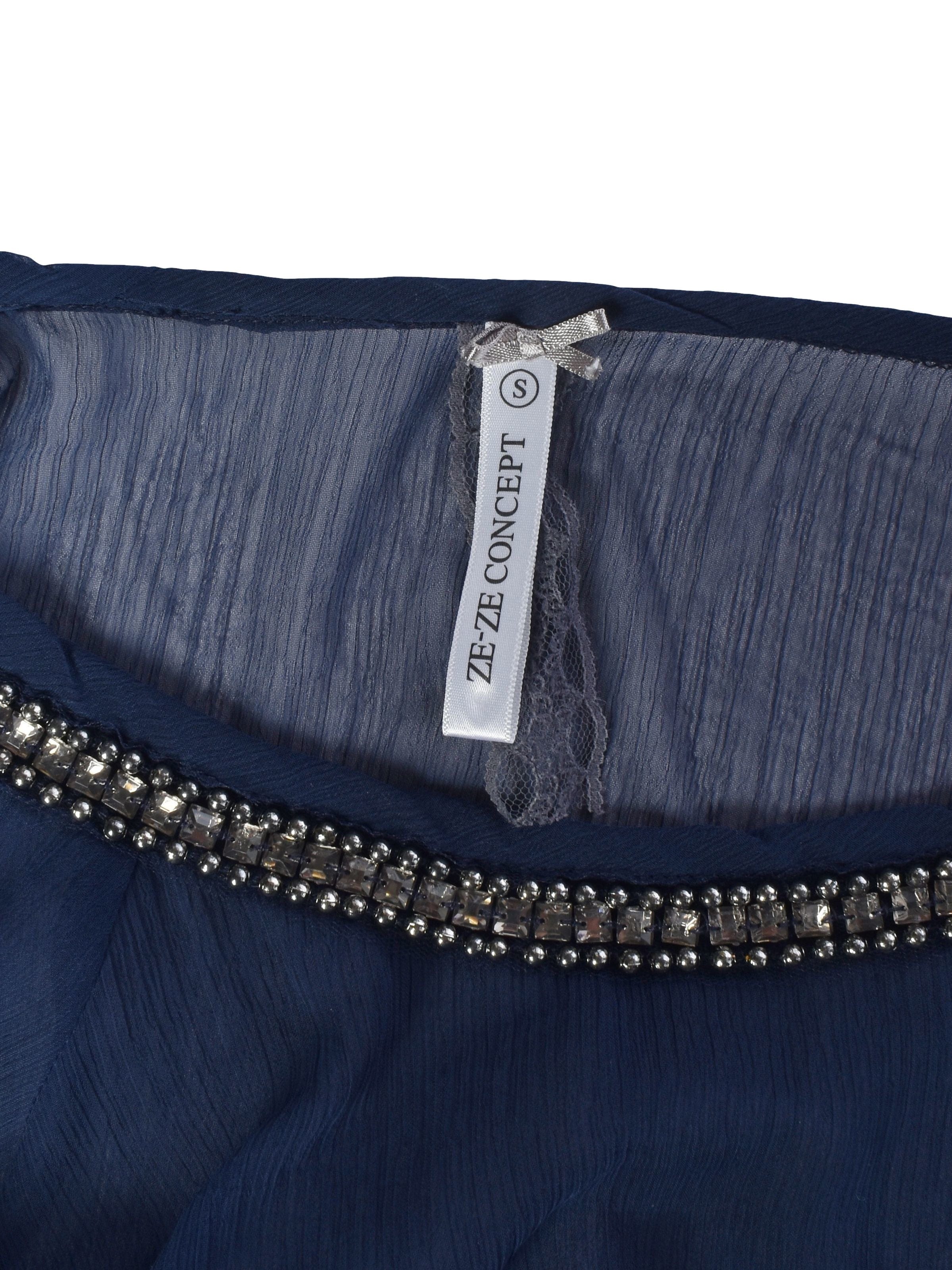 Ze-Ze Concept Bluse - S / Blå / Kvinde - SassyLAB Secondhand