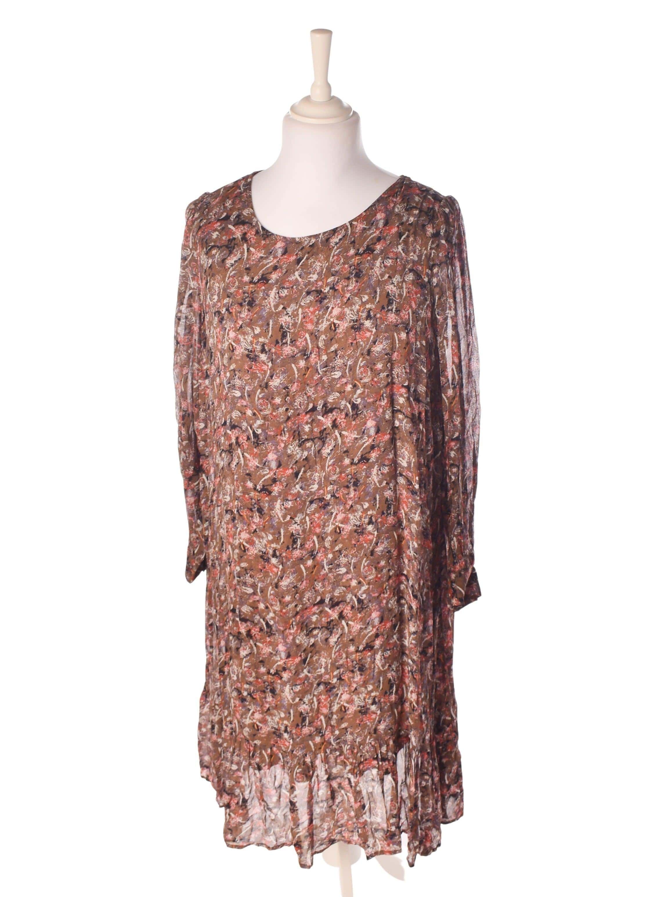 Zizzi Kjole - S / Brun / Kvinde - SassyLAB Secondhand